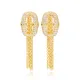 Tassel Geometric CZ 925 Sterling Silver Earrings Tassel Geometric CZ 925 Sterling Silver Earrings