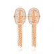 Tassel Geometric CZ 925 Sterling Silver Earrings Tassel Geometric CZ 925 Sterling Silver Earrings