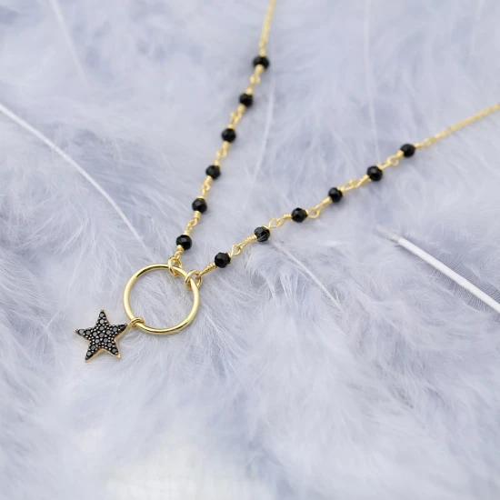 Turkish Onyx Star 925 Sterling Silver Necklace