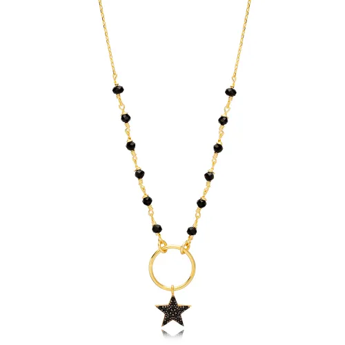 Turkish Onyx Star 925 Sterling Silver Necklace
