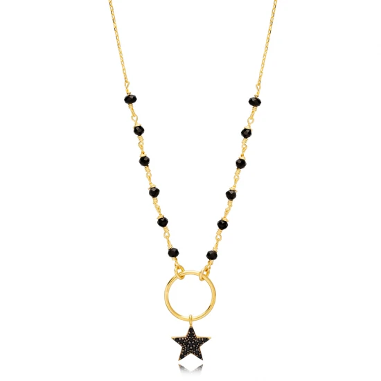 Turkish Onyx Star 925 Sterling Silver Necklace