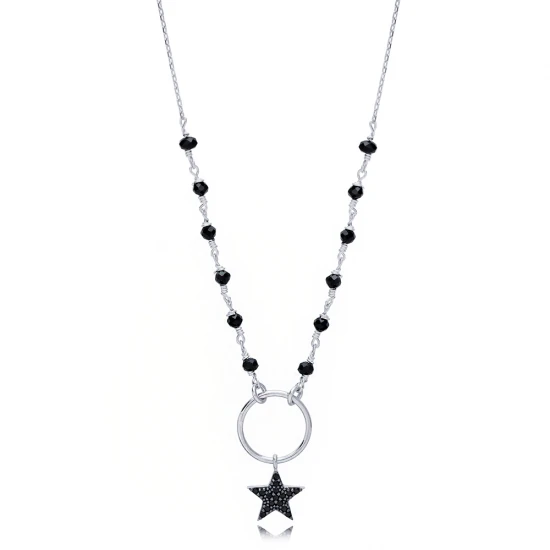 Turkish Onyx Star 925 Sterling Silver Necklace
