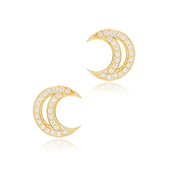 Minimalist Moon 925 Sterling Silver Earrings Minimalist Moon 925 Sterling Silver Earrings