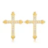 White Cross 925 Sterling Silver Earrings