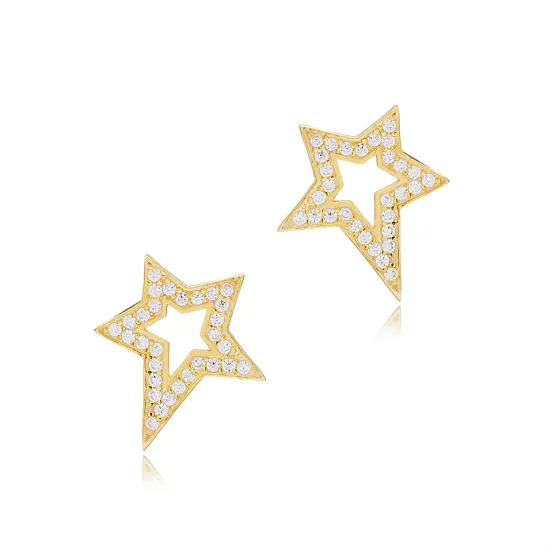 Zircon Star Shape Dainty Stud Earrings Zircon Star Shape Dainty Stud Earrings