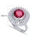Turkish Ruby Cluster 925 Sterling Silver Ring | 925 Sterling Silver Wholesale | Sade Silver Turkish Ruby Cluster 925 Sterling Silver Ring - Sade 925 Silver Jewelry