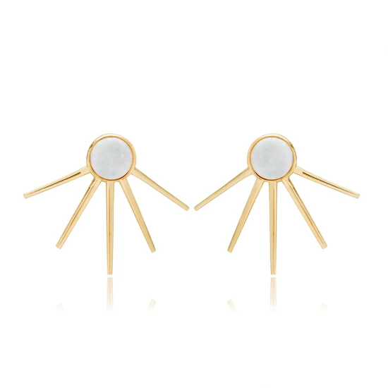 Turkish White Opal 925 Sterling Silver Earrings Turkish White Opal 925 Sterling Silver Earrings