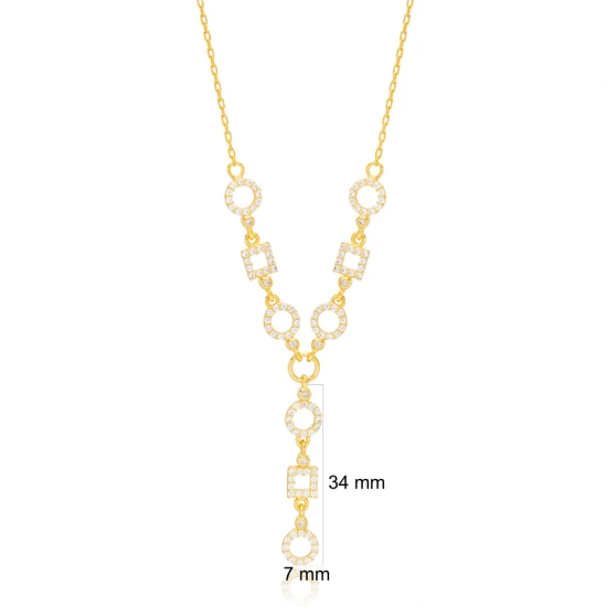 Geometric Round Square Shape Dainty 925 Silver Necklace Geometric Round Square Shape Dainty 925 Silver Necklace