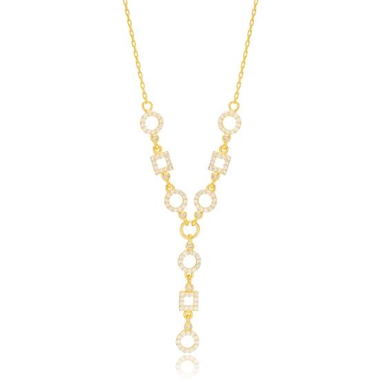 Geometric Round Square Shape Dainty 925 Silver Necklace Geometric Round Square Shape Dainty 925 Silver Necklace