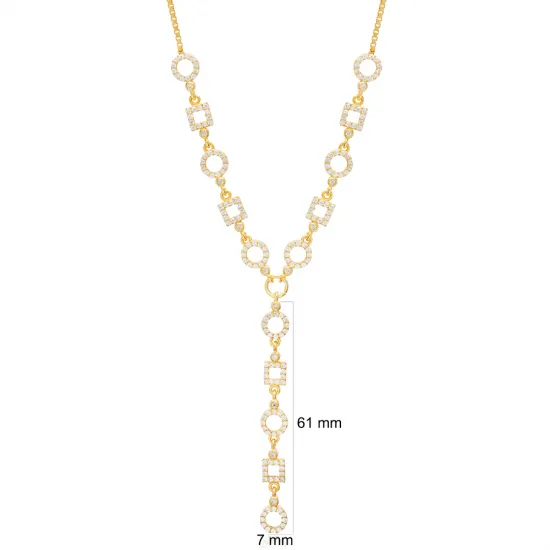 Elegant Chain Geometric Wholesale Turkish Handmade 925 Sterling Silver Charm Dainty Necklace Pendant