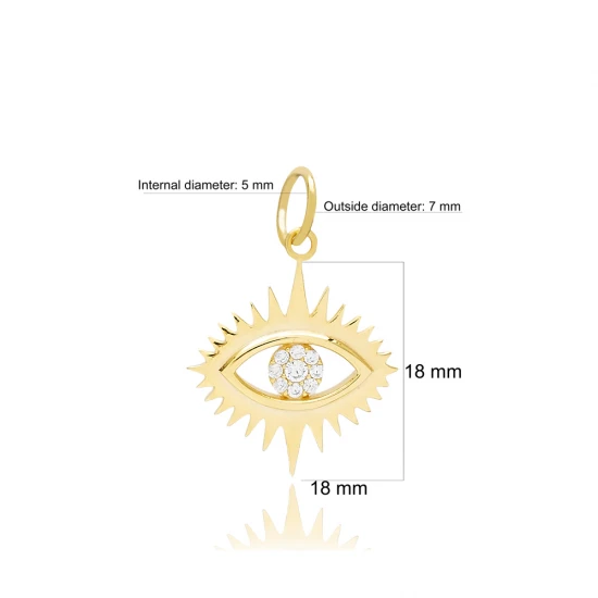 Turkish Handcrafted Eye 925 Sterling Silver Pendant Turkish Handcrafted Eye 925 Sterling Silver Pendant