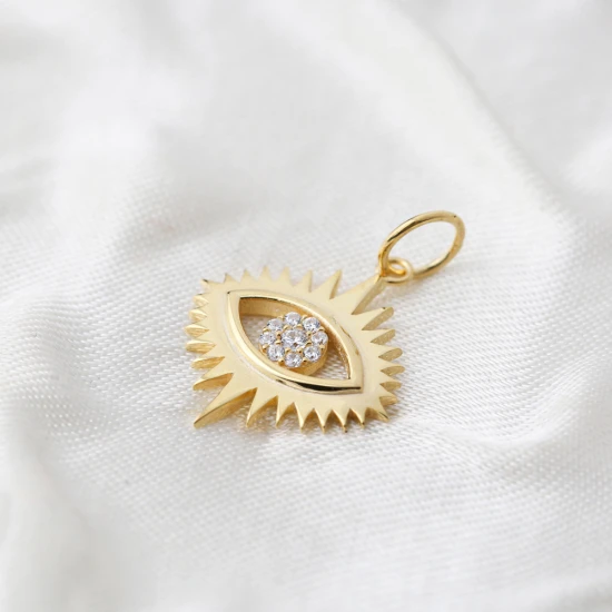 Turkish Handcrafted Eye 925 Sterling Silver Pendant Turkish Handcrafted Eye 925 Sterling Silver Pendant