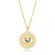 Sapphire Medallion Evil Eye Sterling Silver Necklace Sapphire Medallion Evil Eye Sterling Silver Necklace