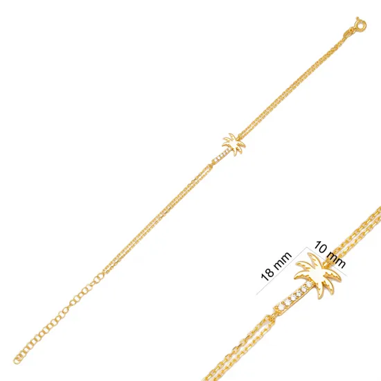 Turkish Palm Tree 925 Sterling Silver Bracelet