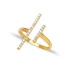 Turkish Micro Pave CZ Bar 925 Sterling Silver Ring