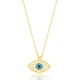Chic Evil Eye 925 Sterling Silver Necklace | 925 Sterling Silver Wholesale | Sade Silver Chic Evil Eye 925 Sterling Silver Necklace - Sade 925 Silver Jewelry