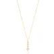 Stick Dainty Shiny CZ 925 Sterling Silver Necklace