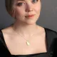 Shape Plain Dainty Medallion Sterling Silver Necklace