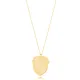 Shape Plain Dainty Medallion Sterling Silver Necklace