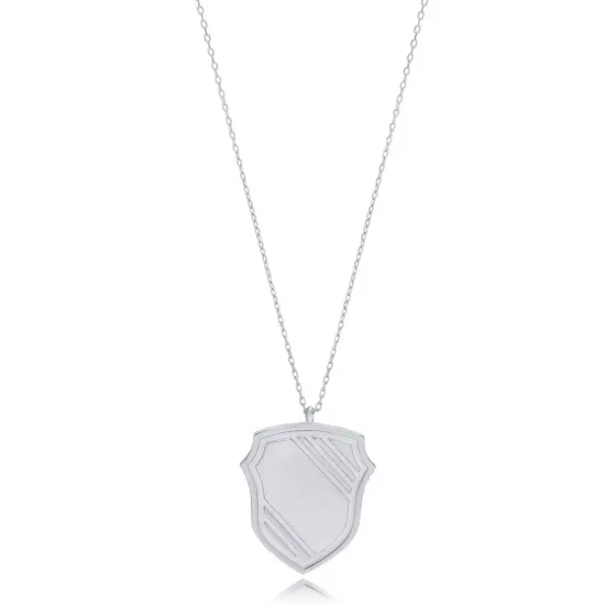 Shape Plain Dainty Medallion Sterling Silver Necklace