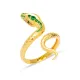 Emerald Dainty Snake Women 925 Sterling Silver Ring Emerald Dainty Snake Women 925 Sterling Silver Ring