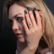Emerald Dainty Snake Women 925 Sterling Silver Ring Emerald Dainty Snake Women 925 Sterling Silver Ring