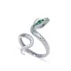 Emerald Dainty Snake Women 925 Sterling Silver Ring Emerald Dainty Snake Women 925 Sterling Silver Ring