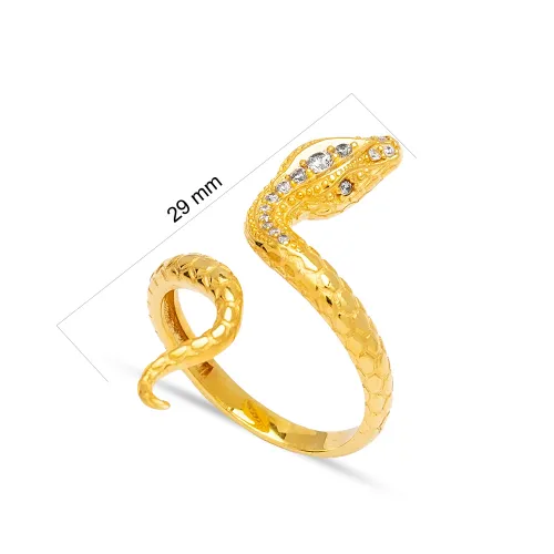 CZ Dainty Snake Women 925 Sterling Silver Ring