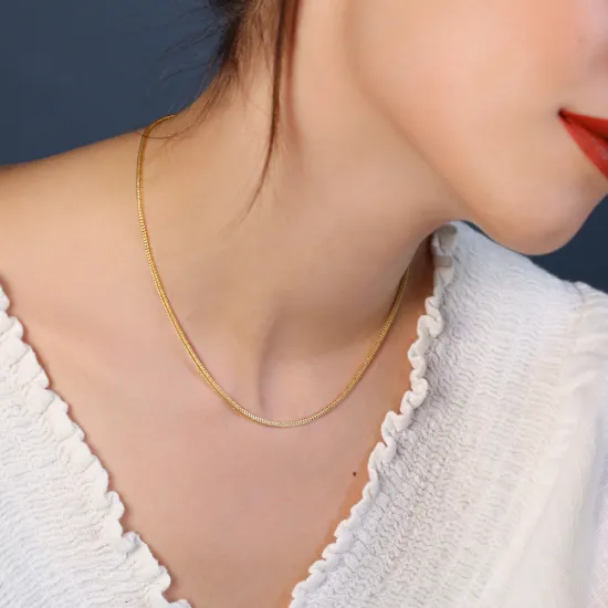 Dainty Foxtail Chain Elegant Snake Chain 925 Sterling Silver Turkish Wholesale Jewelry