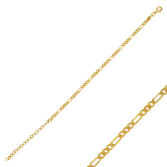 Popular Figaro Chain 925 Sterling Silver Bracelet | 925 Sterling Silver Wholesale | Sade Silver Popular Figaro Chain 925 Sterling Silver Bracelet - Sade 925 Silver Jewelry
