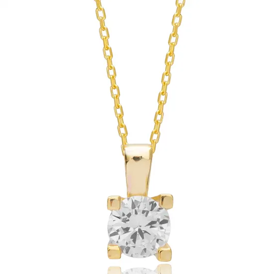 Popular Round Four Claw Zircon Stone Charm Necklace Pendant Wholesale Turkish 925 Sterling Silver Jewelry Popular Round Four Claw Zircon Stone Charm Necklace Pendant Wholesale Turkish 925 Sterling Silver Jewelry