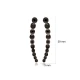 Minimalist Black CZ Round Climber 925 Silver Earrings