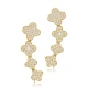 Four Leaf Clover Leaf 925 Sterling Silver Earrings Four Leaf Clover Leaf 925 Sterling Silver Earrings