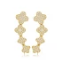 Four Leaf Clover Leaf 925 Sterling Silver Earrings