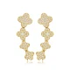 Four Leaf Clover Leaf 925 Sterling Silver Earrings Four Leaf Clover Leaf 925 Sterling Silver Earrings