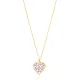Pink CZ Stone Dainty Charm Necklace Silver Jewelry Pink CZ Stone Dainty Charm Necklace Silver Jewelry