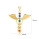 Rainbow Mix Stone Dainty Wing Charm Pendant 925 Sterling Silver Handmade Turkish Jewelry Rainbow Mix Stone Dainty Wing Charm Pendant 925 Sterling Silver Handmade Turkish Jewelry