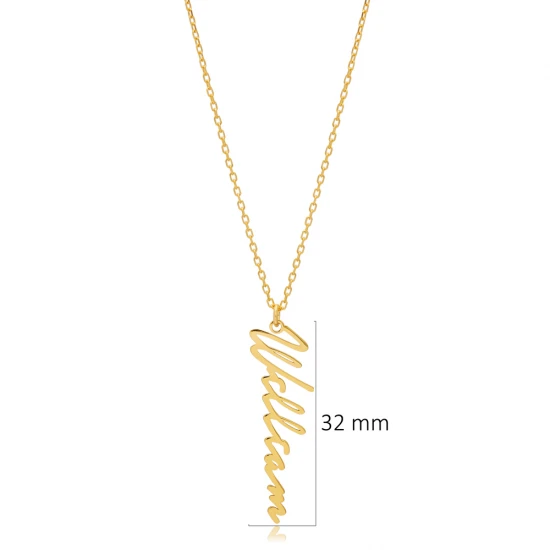 Personalized Custom Name 925 Sterling Silver Necklace | 925 Sterling Silver Wholesale | Sade Silver Personalized Custom Name 925 Sterling Silver Necklace - Sade 925 Silver Jewelry