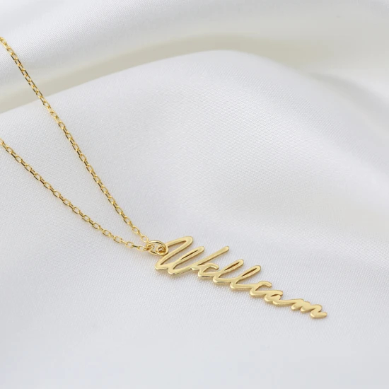 Personalized Custom Name 925 Sterling Silver Necklace | 925 Sterling Silver Wholesale | Sade Silver Personalized Custom Name 925 Sterling Silver Necklace - Sade 925 Silver Jewelry