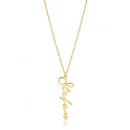 Love Script 925 Sterling Silver Necklace