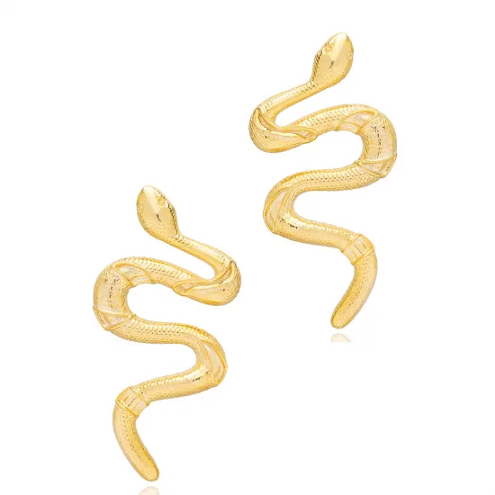 Plain Snake Design 925 Stud Earrings Plain Snake Design 925 Stud Earrings