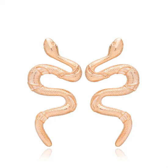 Plain Snake Design 925 Stud Earrings Plain Snake Design 925 Stud Earrings