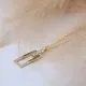 Rectangle Shape Geometric 925 Sterling Silver Necklace Rectangle Shape Geometric 925 Sterling Silver Necklace