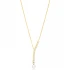 Dainty Y With Pearl 925 Sterling Silver Necklace