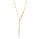 Dainty Y With Pearl 925 Sterling Silver Necklace - Sade 925 Silver Jewelry