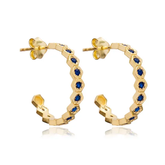 Turkish Sapphire 925 Sterling Silver Earrings