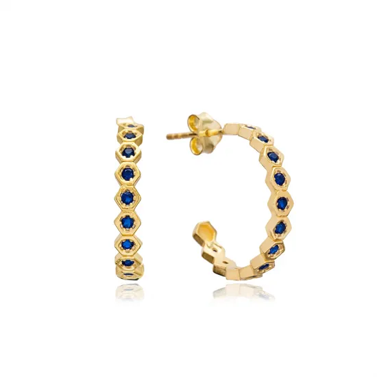 Turkish Sapphire 925 Sterling Silver Earrings