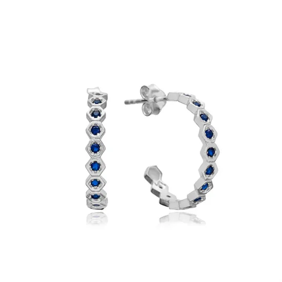 Turkish Sapphire 925 Sterling Silver Earrings