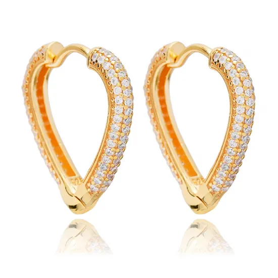 Dainty Heart Design Trendy Hoop Earrings Turkish Wholesale 925 Sterling Silver Jewelry Dainty Heart Design Trendy Hoop Earrings Turkish Wholesale 925 Sterling Silver Jewelry