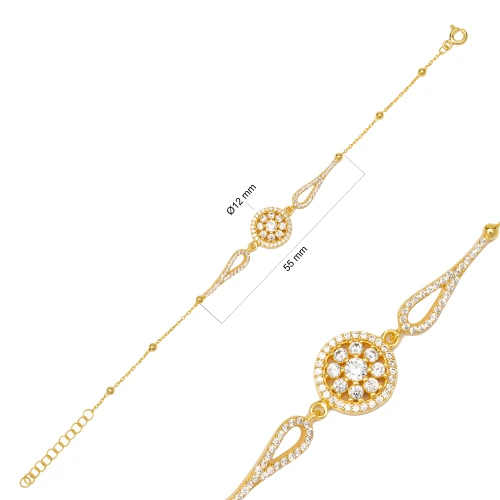 Round Shape Women 925 Sterling Silver Bracelet Round Shape Women 925 Sterling Silver Bracelet